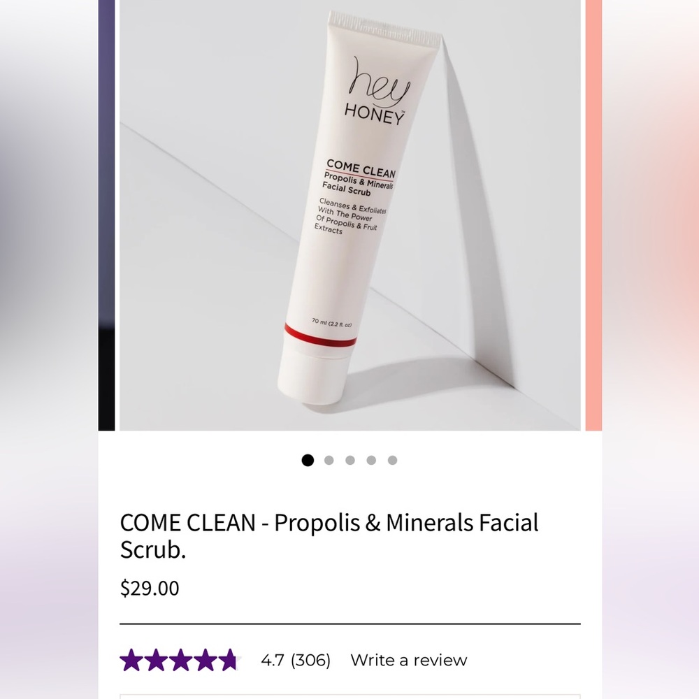 Hey Honey Come Clean Propolis and Mineral Facial Scrub